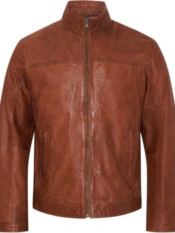 Skinnjacka cognac