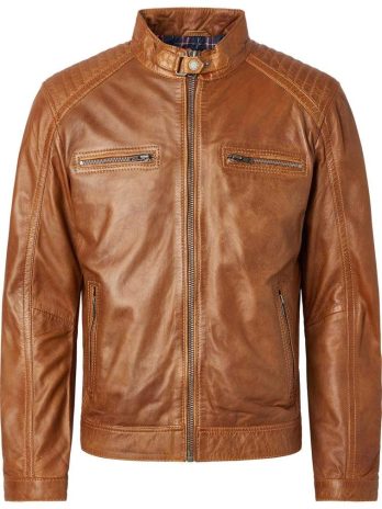 Advance skinnjacka cognac