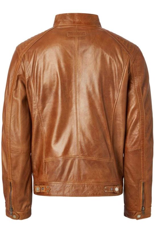 Advance skinnjacka cognac
